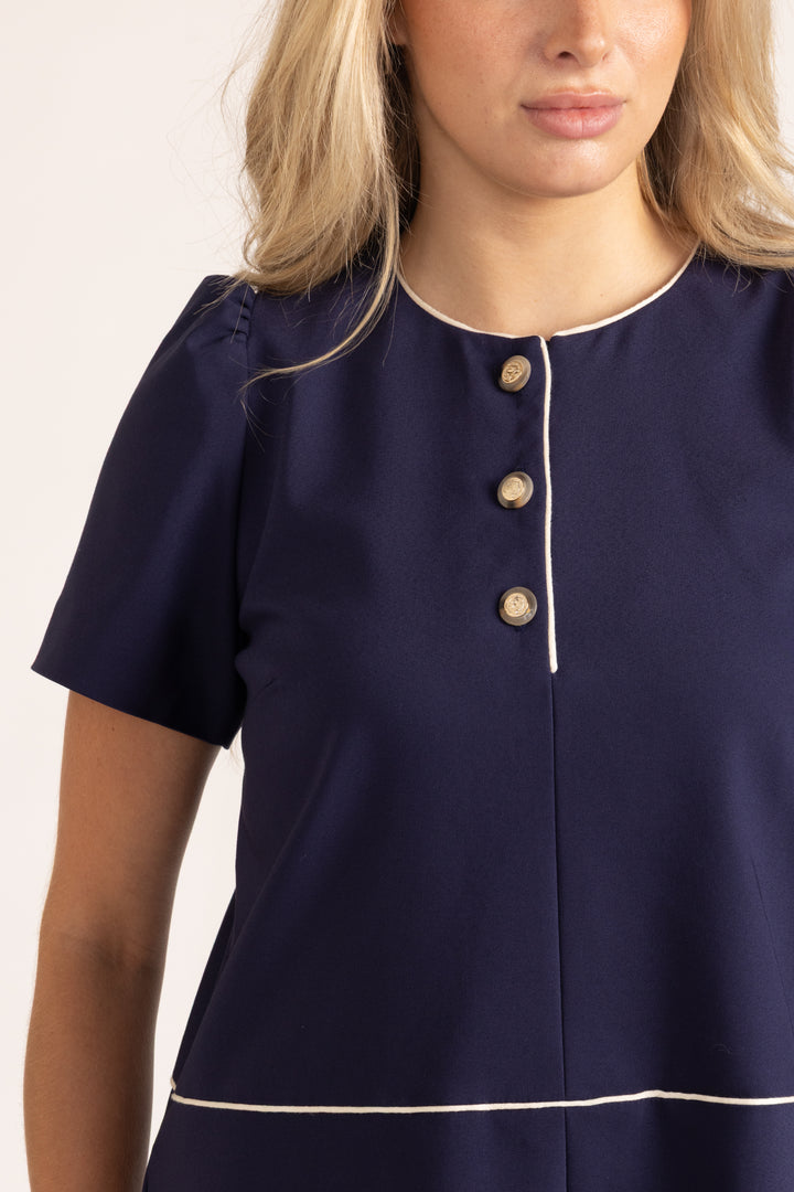 June Dress - Navy