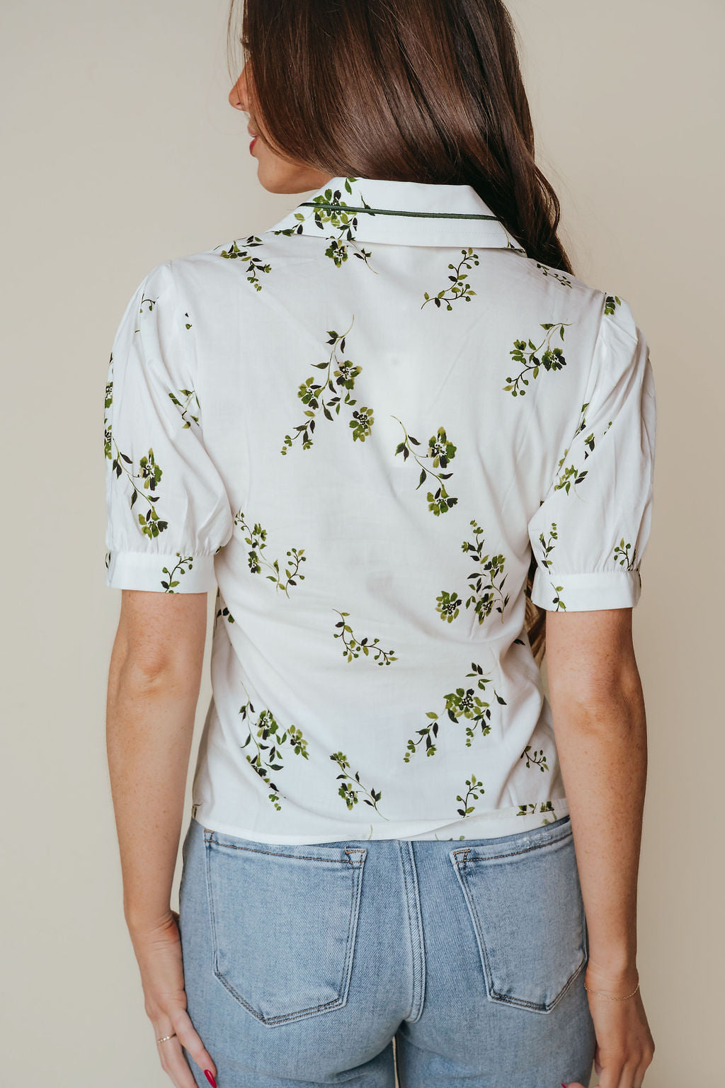 Piper Top - Pinstripe Floral