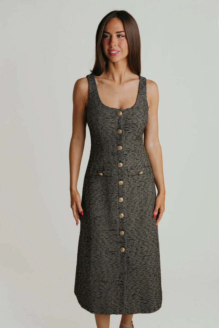 Maze Dress - Black & Gold