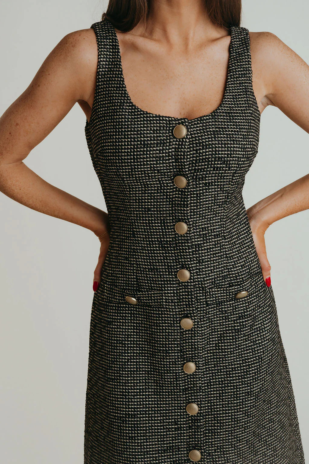 Maze Dress - Black & Gold