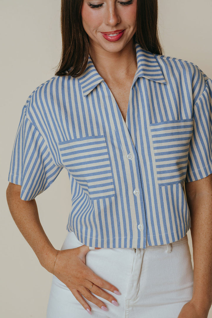 Trish Top - Blue Stripe