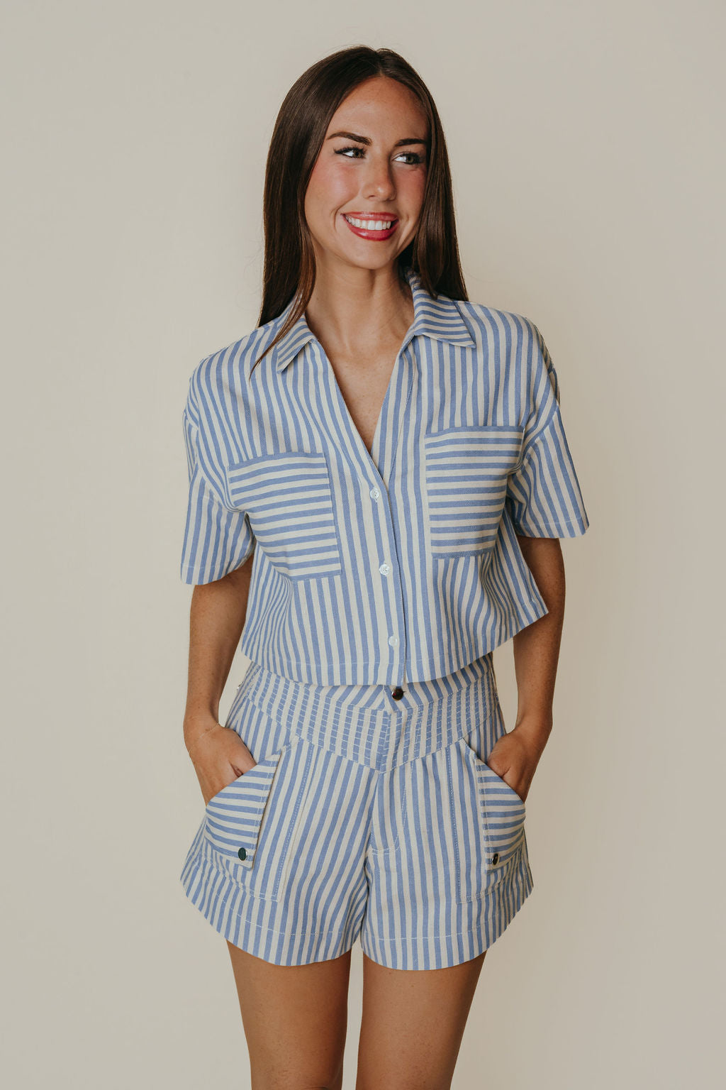 Cypress Short - Blue Stripe