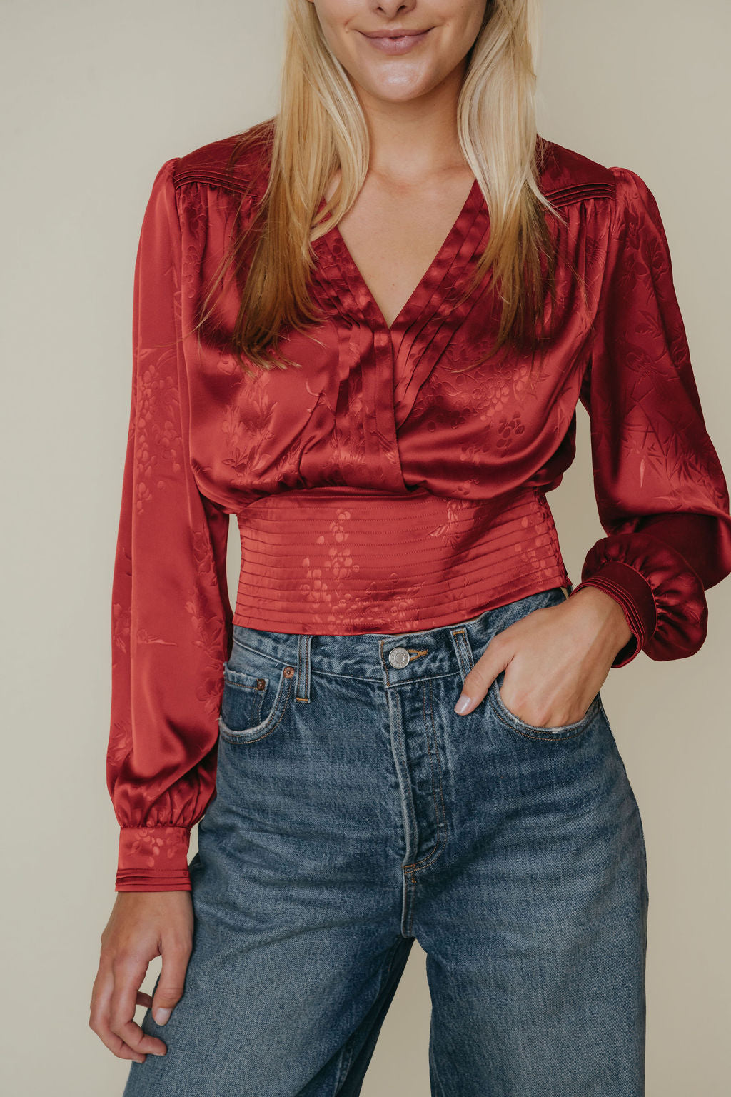 Avery Top - Red Floral