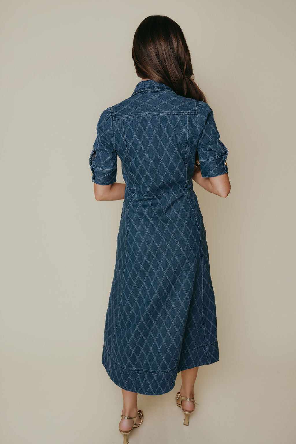 Cadence Dress - Textured Denim