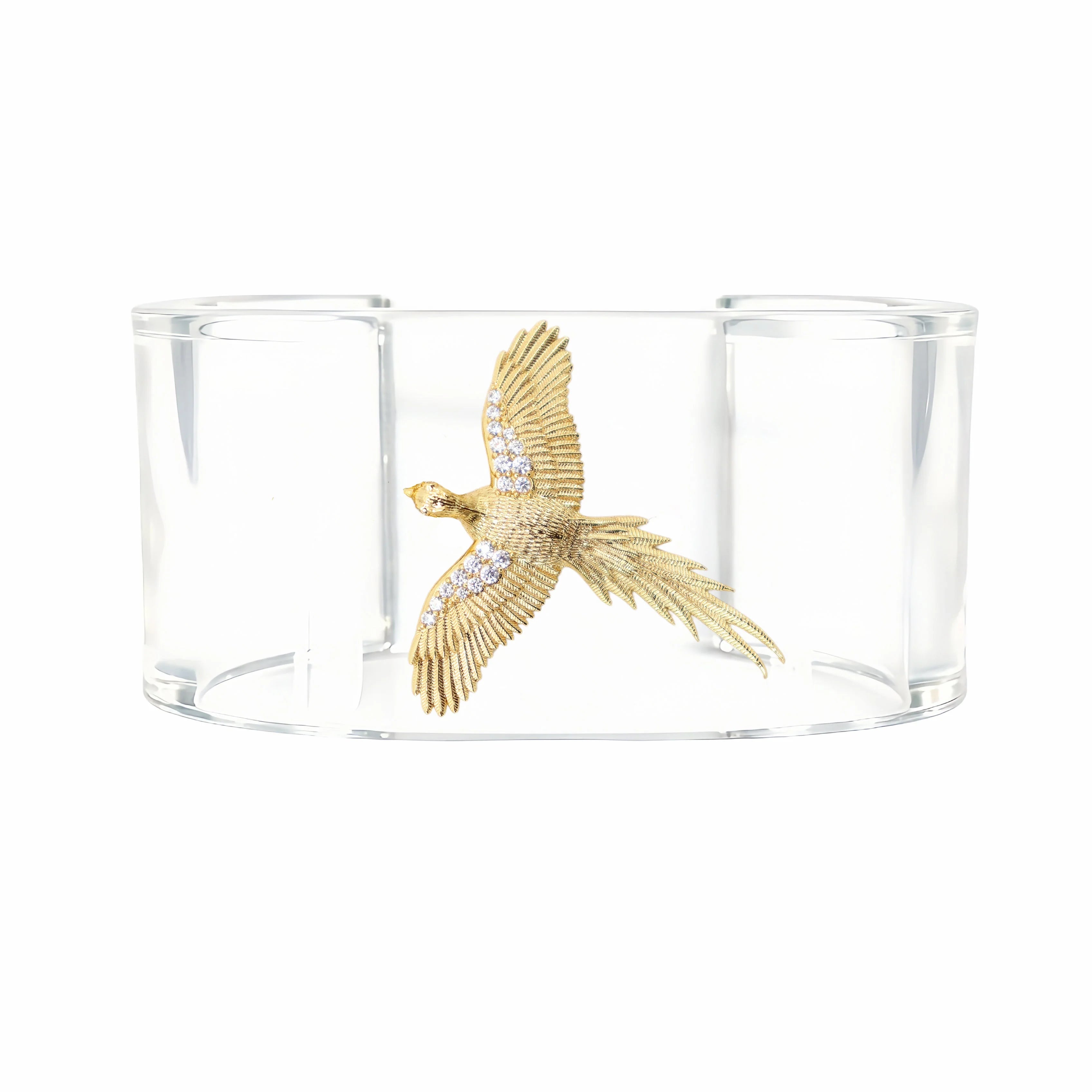 Pheasant Acrylic Cuff Bracelet