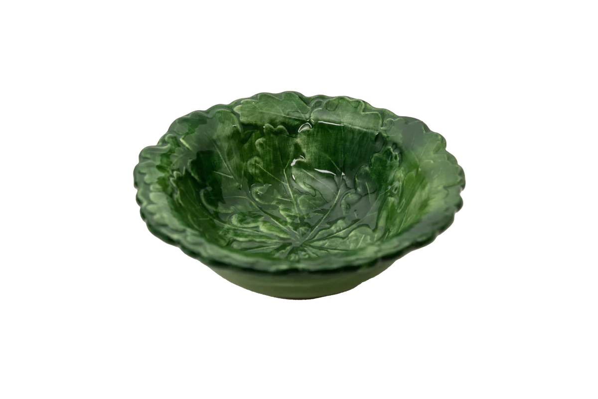 BMH - Green Oak Leaves Small Bowl (8)