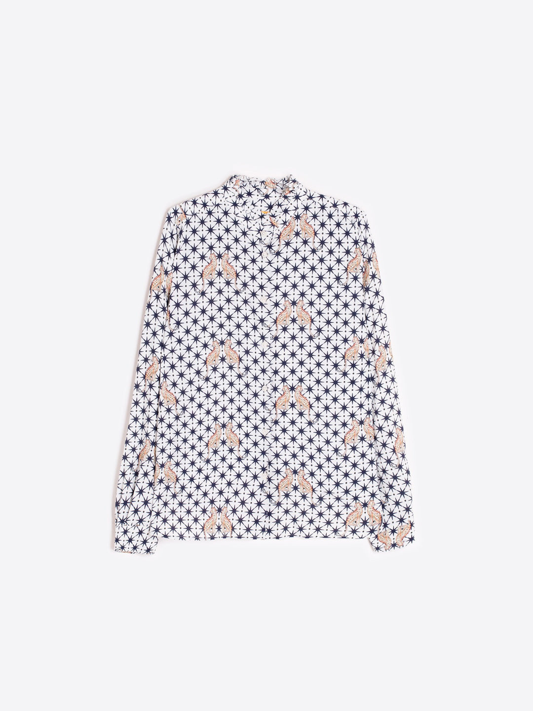WHITE SHIRT WITH LEOPARD & STARS