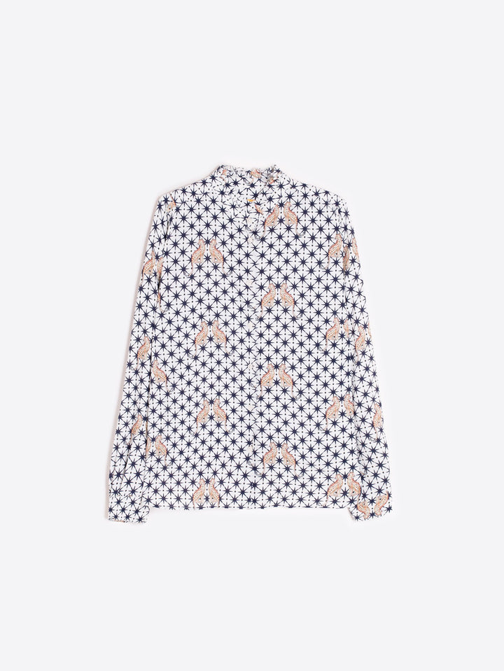 WHITE SHIRT WITH LEOPARD & STARS