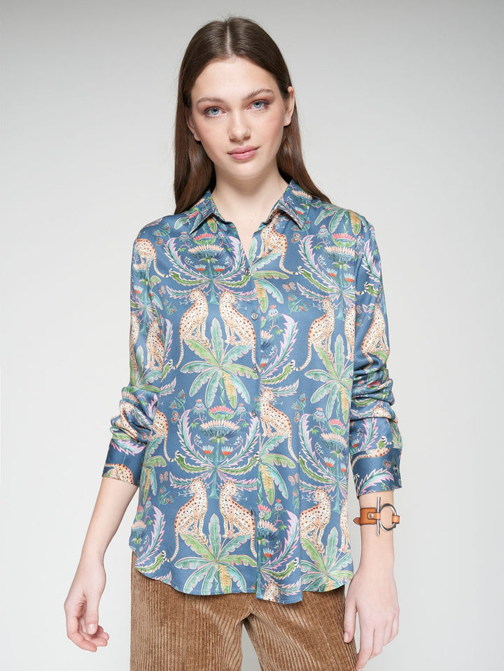 LEOPARD AND PALM PRINT SHIRT - 32930