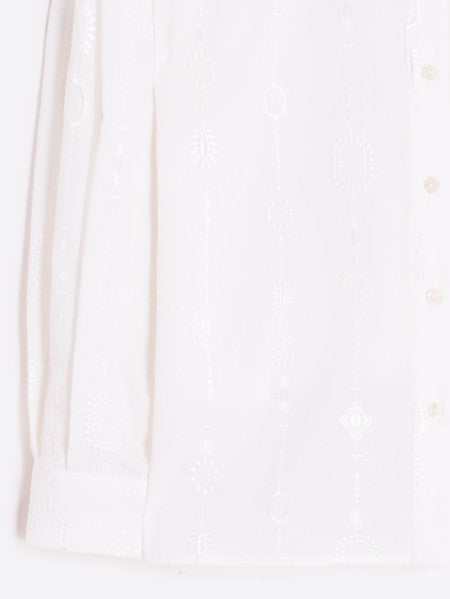 WHITE SHIRT GEOMETRIC EMBROIDERY