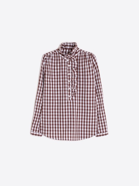 VICHY CHECK PATTERN - BROWN/WHITE