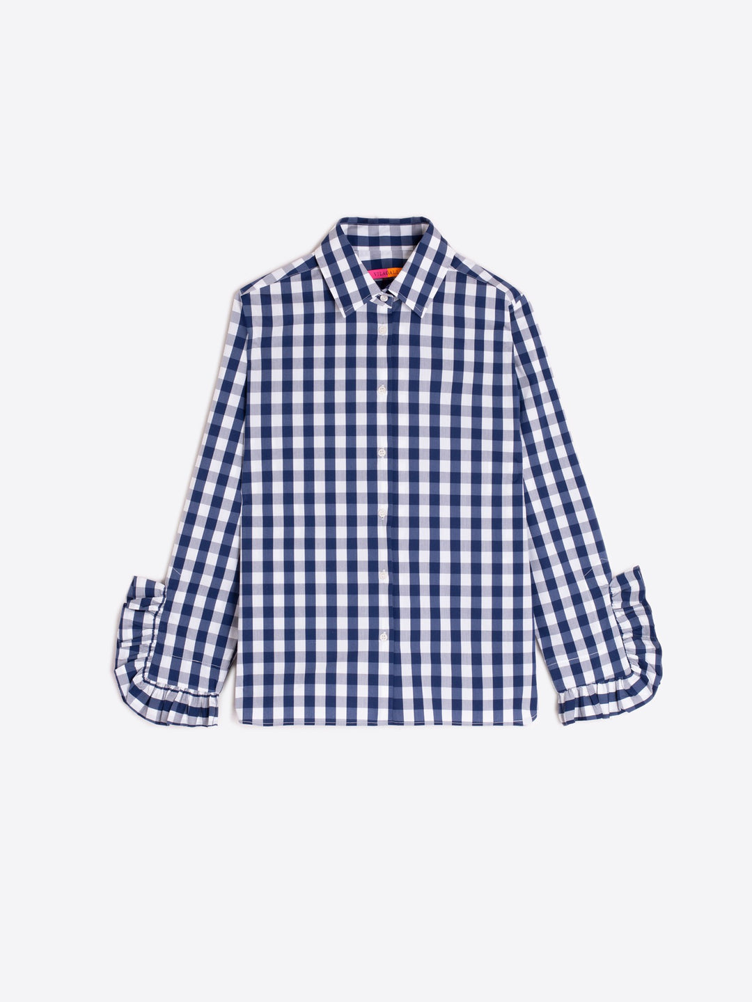 GINGHAM SHIRT WITH XL RUFFLES - 32816