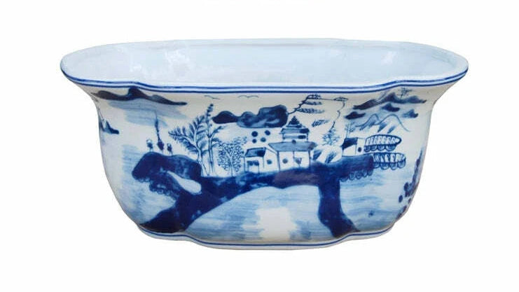 BMH - Blue & White Porcelain Footbath