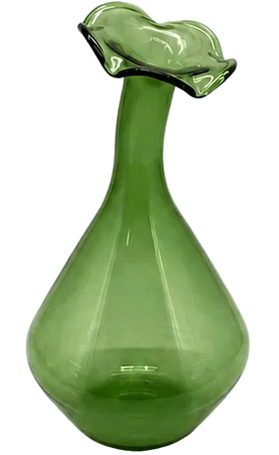 BMH - 8.5" Green Angled Bud Vase