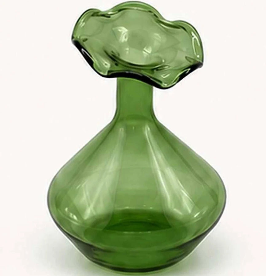 BMH - Small Green Angled Bud Vase (2)