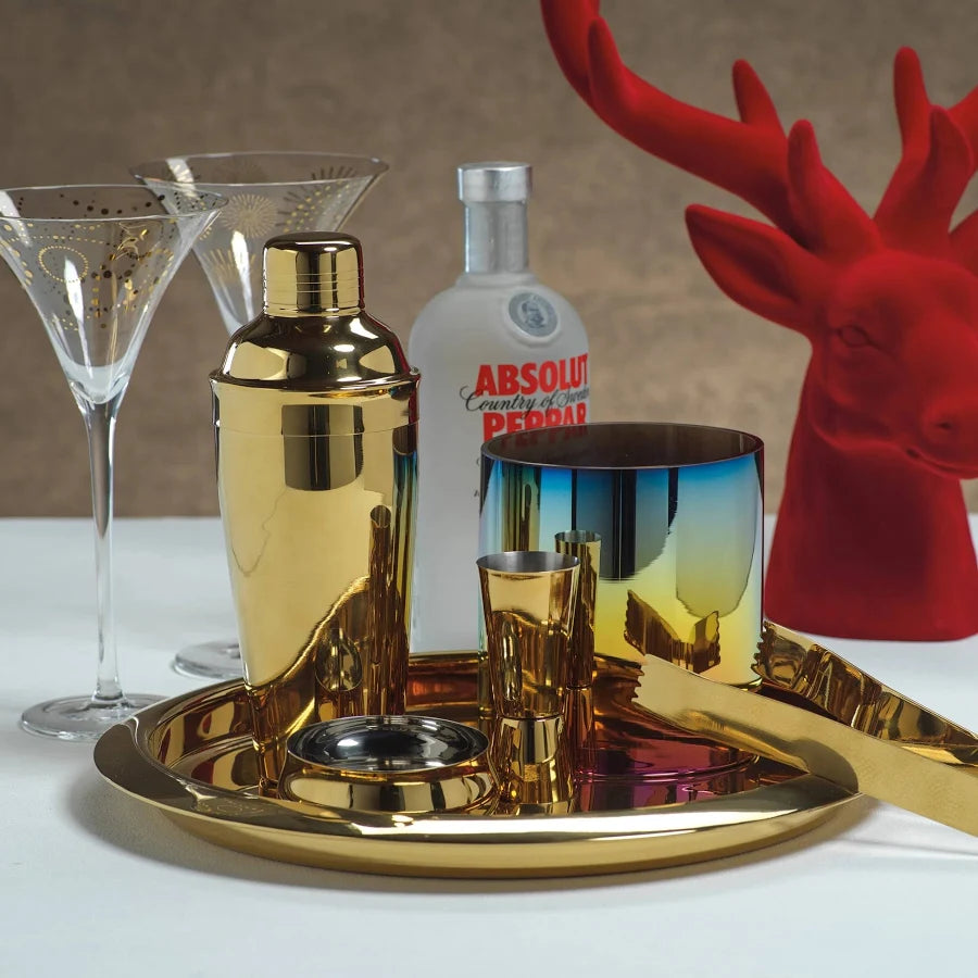 BMH - Zodax Round Serving Tray Gold