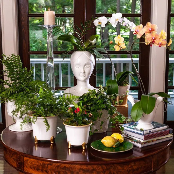 BMH - White Cachepot Planter (1)