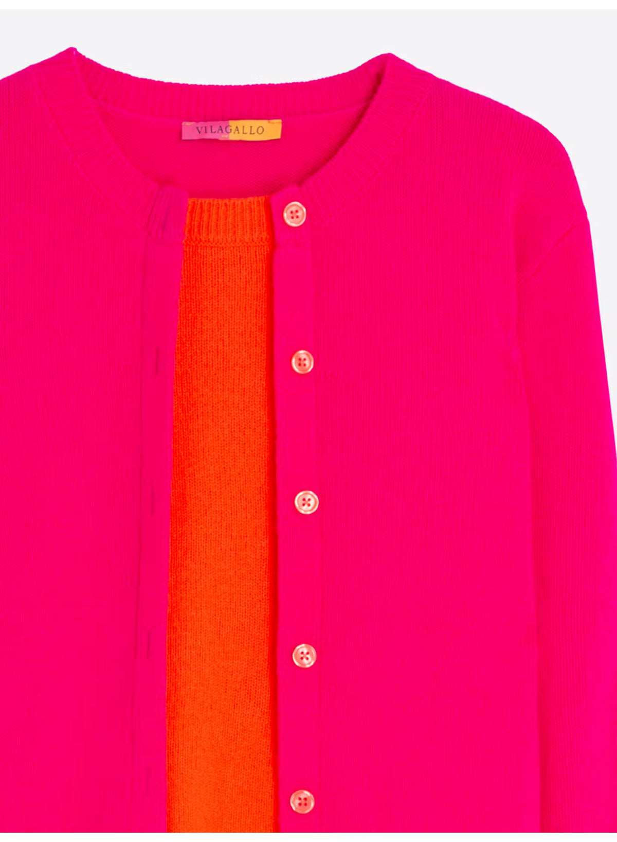 Wool Jumper - Orange & Pink