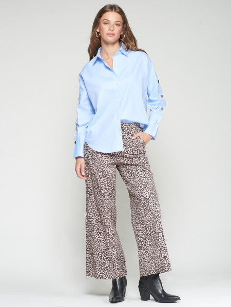 WIDE LEG PANT - LEOPARD