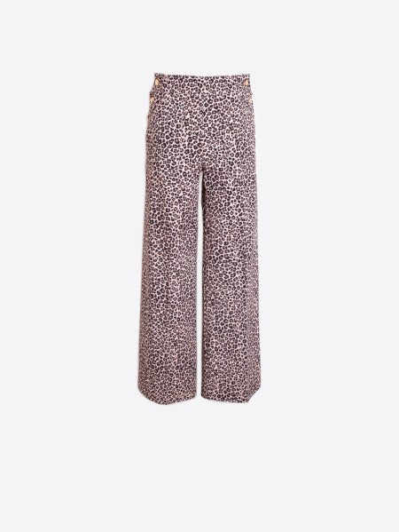 WIDE LEG PANT - LEOPARD