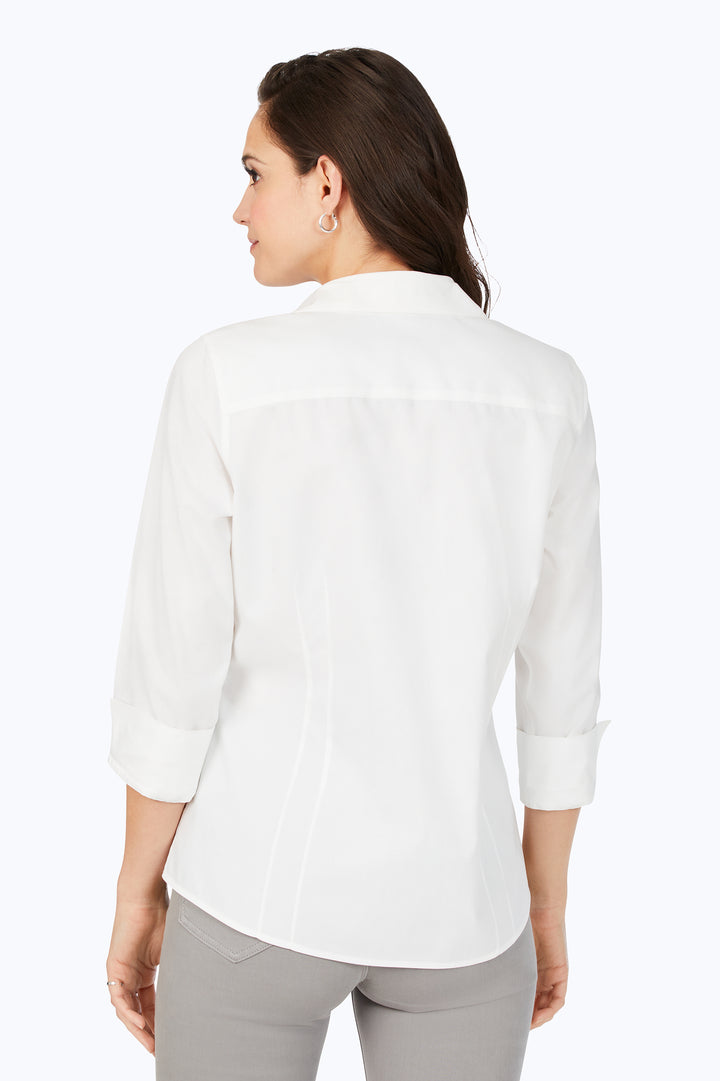 Taylor 3/4 Sleeve Shirt - White