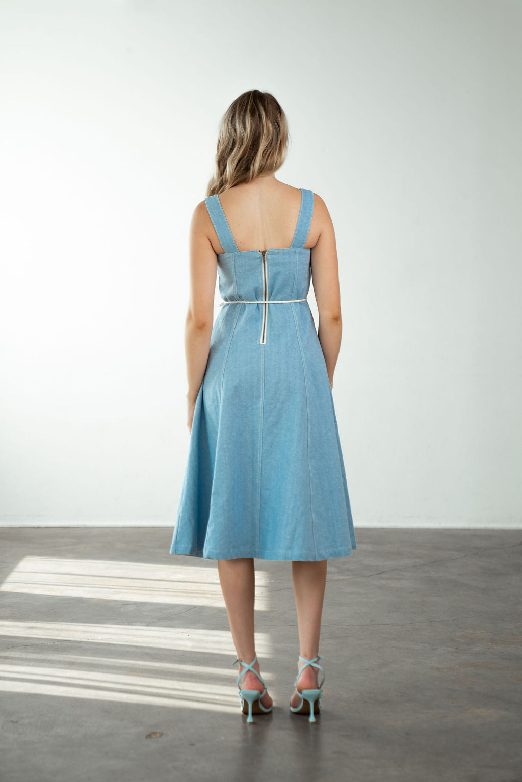 Ashley Dress - Light Blue Denim