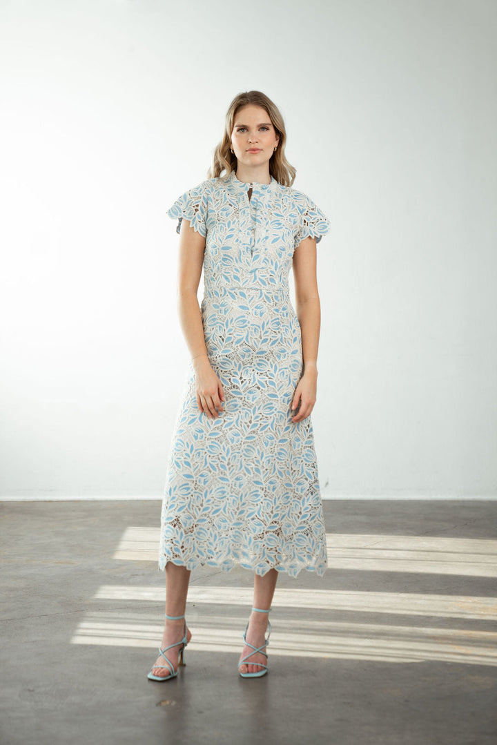 Column Dress - Blue Lace
