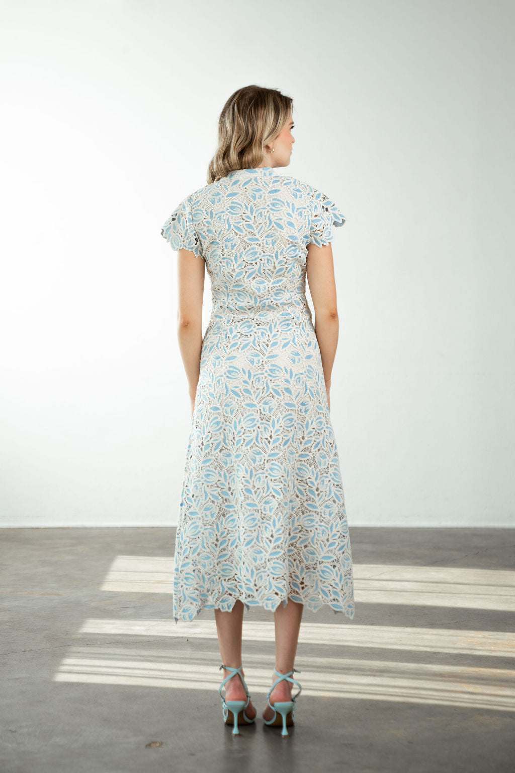 Column Dress - Blue Lace