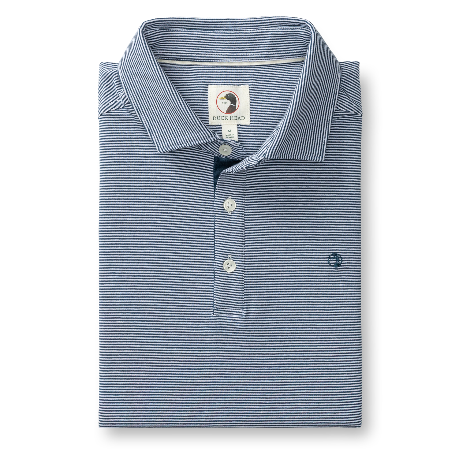 SS Hanover Pima Cotton Stripe Polo-Mallard Blue