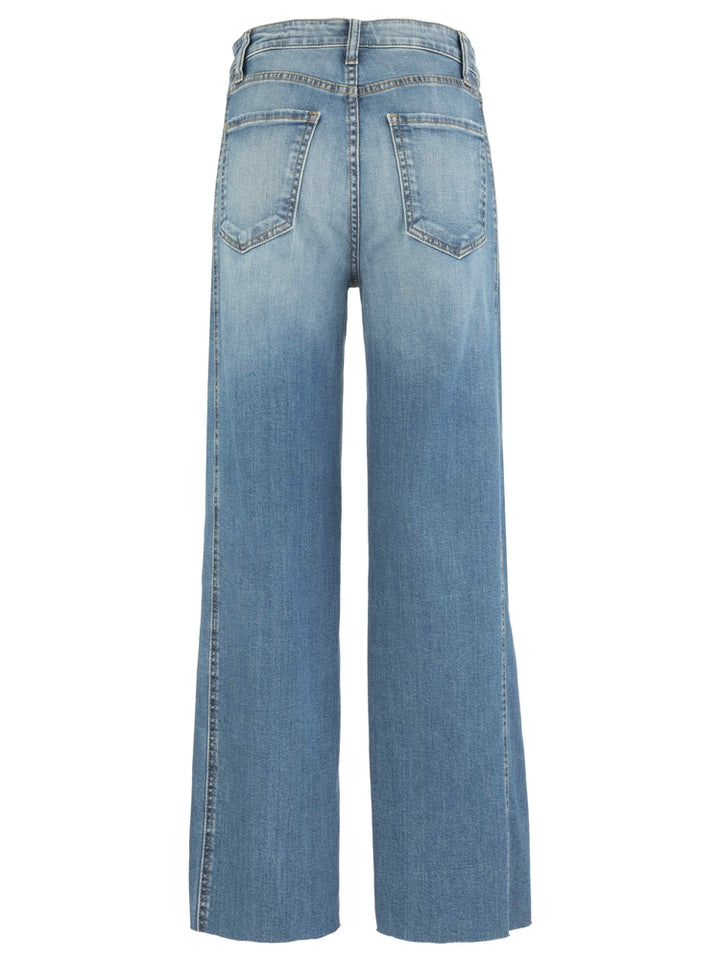 Charlotte High Rise Jean-Wide Leg w/ Raw Hem - Color: Artisan