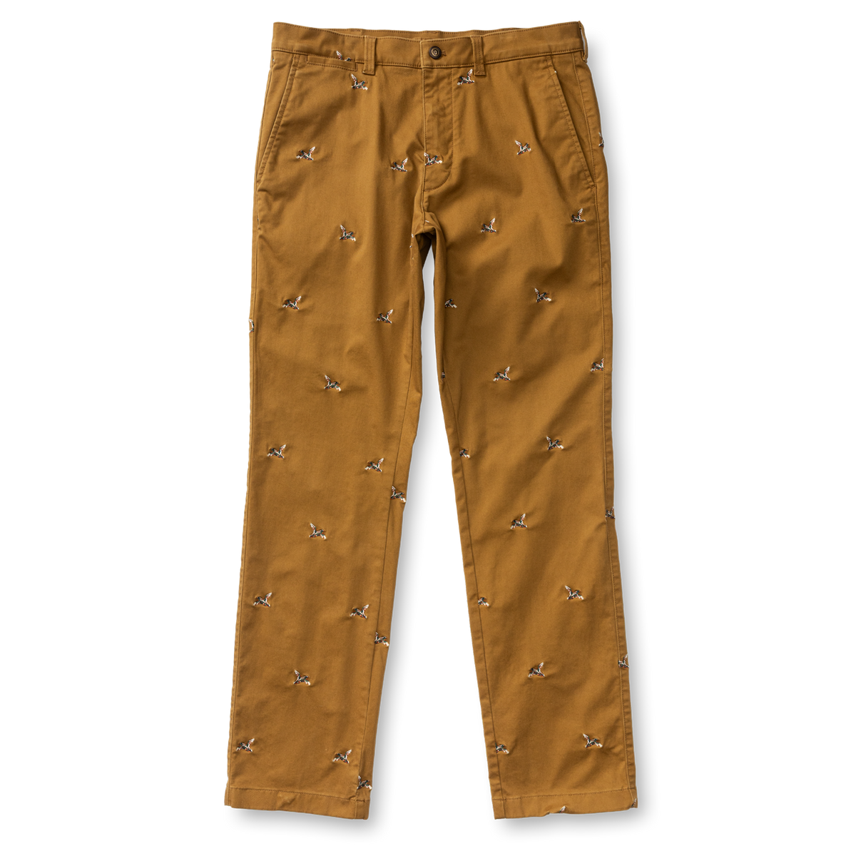 Classic Fit Gold School Chino - Bronze Brown EMB