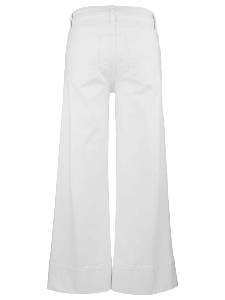 Meg High Rise Pin Tuck Wide Leg - Optic White