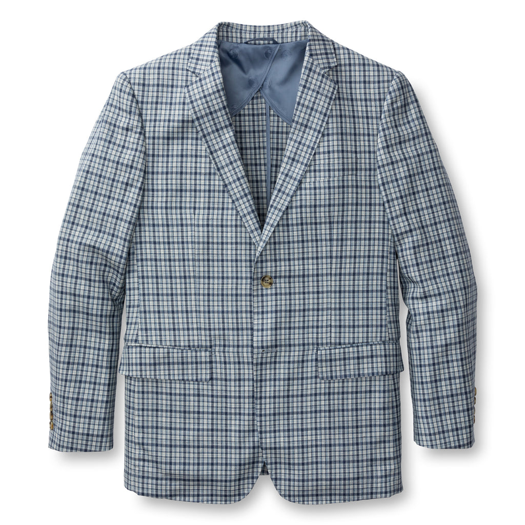 Bedford Plaid Sport Coat - Navy