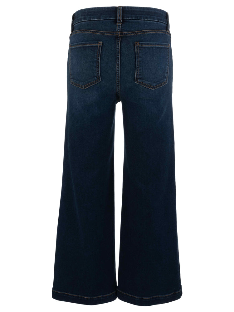 Meg High Rise Jean-Wide Leg w/ Patch Pkts: Color-Cheerfully
