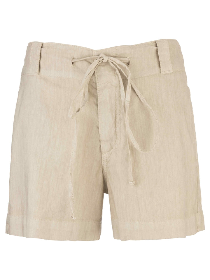 Katie High Rise Drawstring Short - Sand