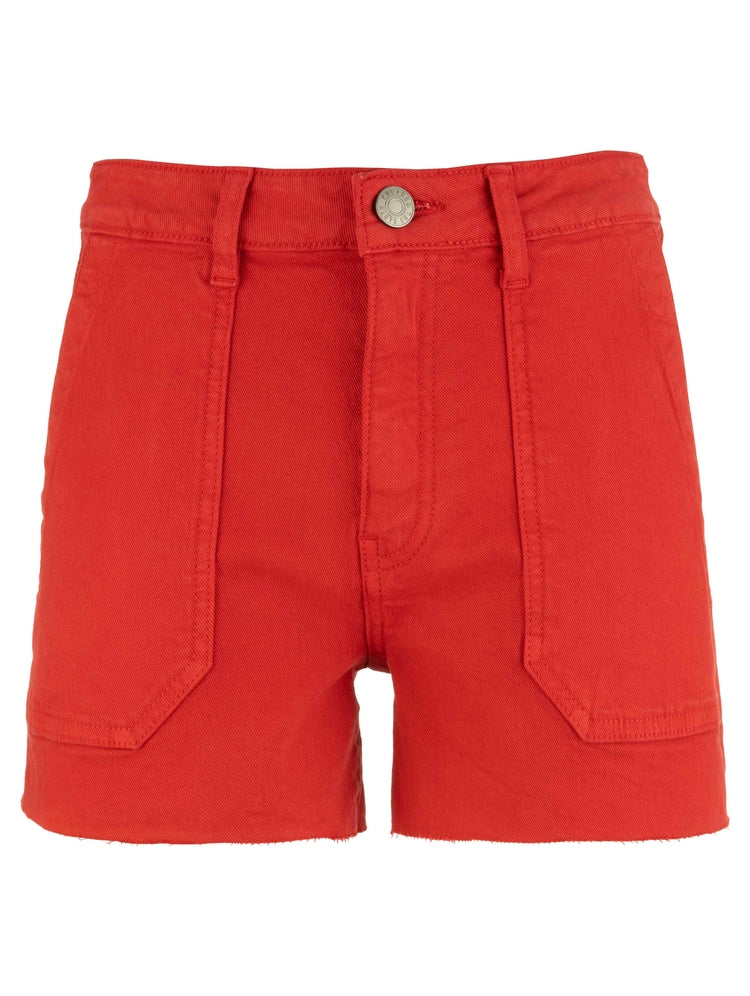 Jane High Rise Short Raw Hem-Tomato