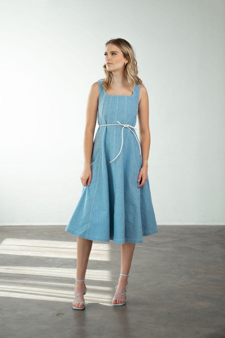 Ashley Dress - Light Blue Denim