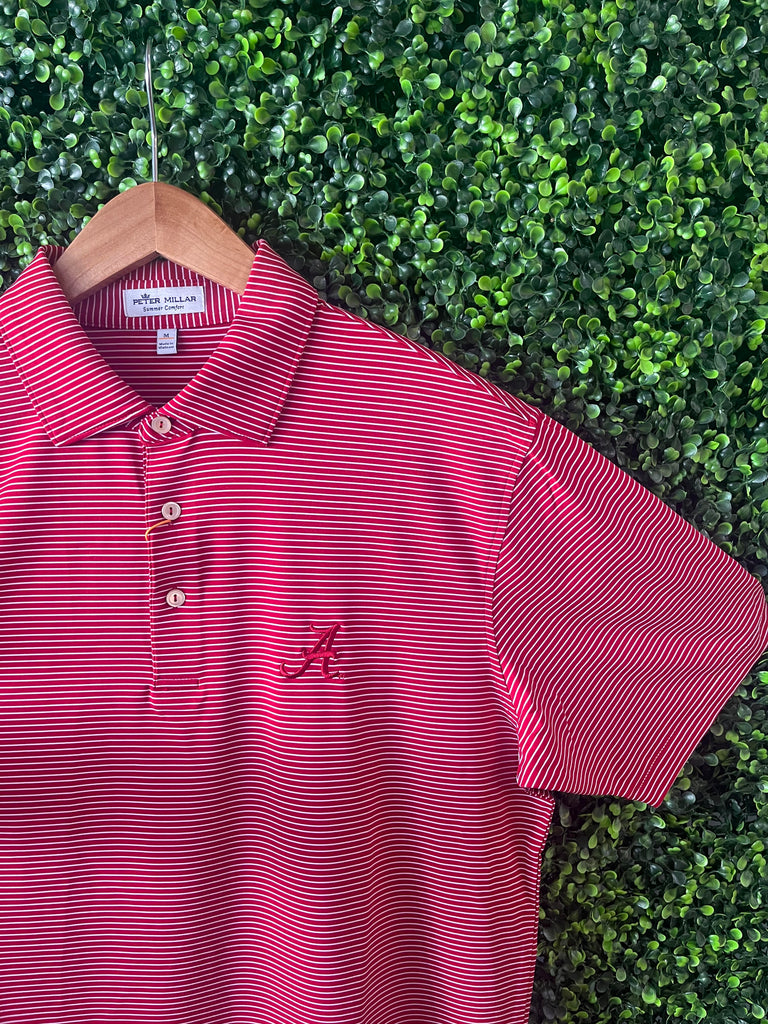 Alabama Striped Performance Polo