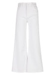 Meg High Rise Fab Wide Leg Raw Hem White