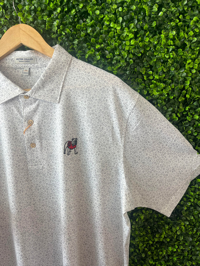 Georgia Printed Performance Polo - Black/Grey